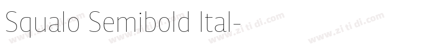 Squalo Semibold Ital字体转换